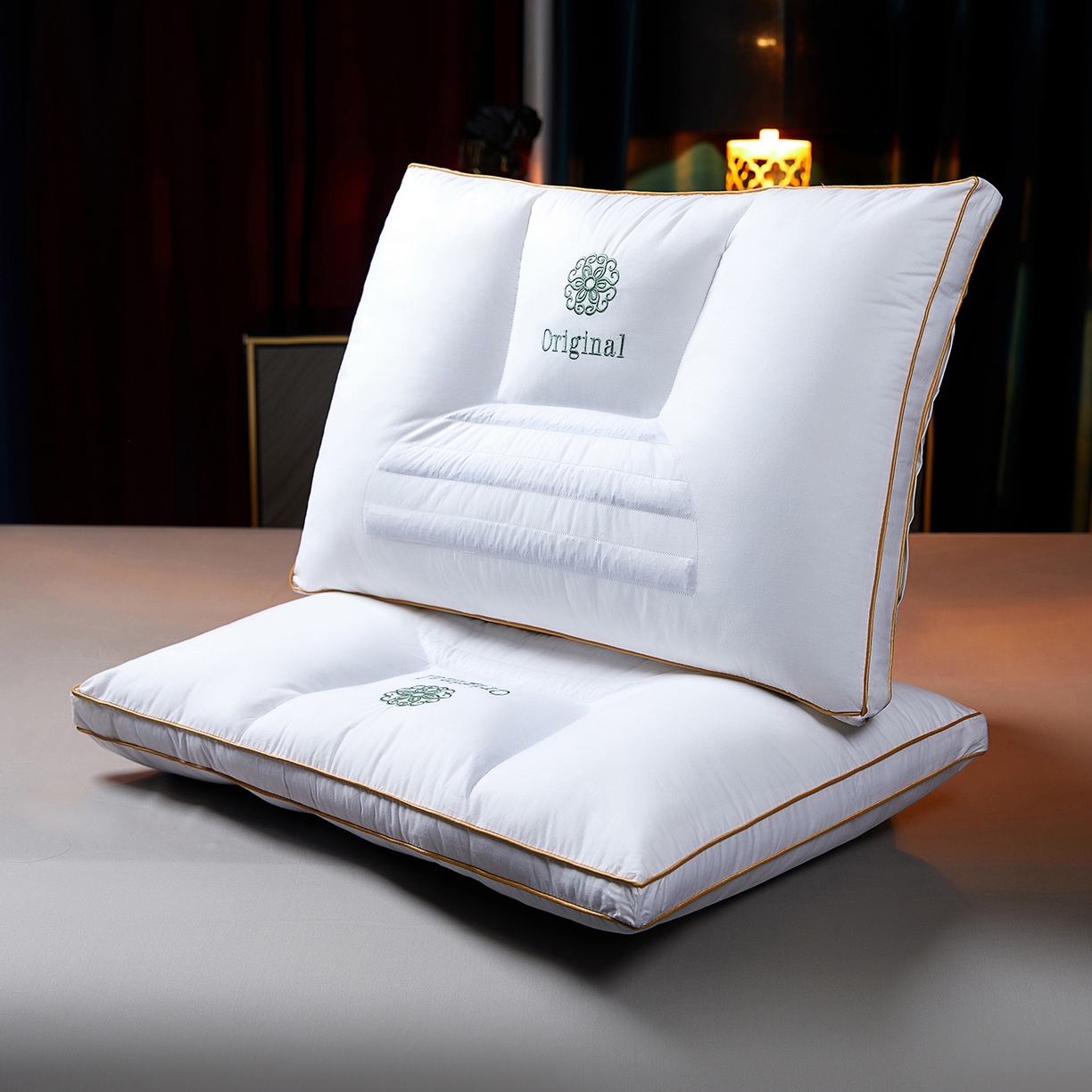 91家纺网 家纺一手货源 找家纺 （总）鼎晟纺 2025新款原初生态抗菌决明子枕枕头枕芯