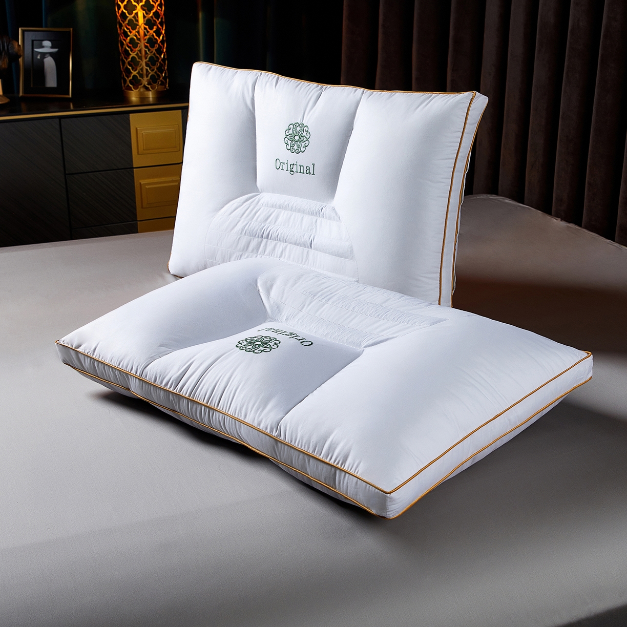 91家纺网 家纺一手货源 找家纺 （总）鼎晟纺 2025新款原初生态抗菌决明子枕枕头枕芯