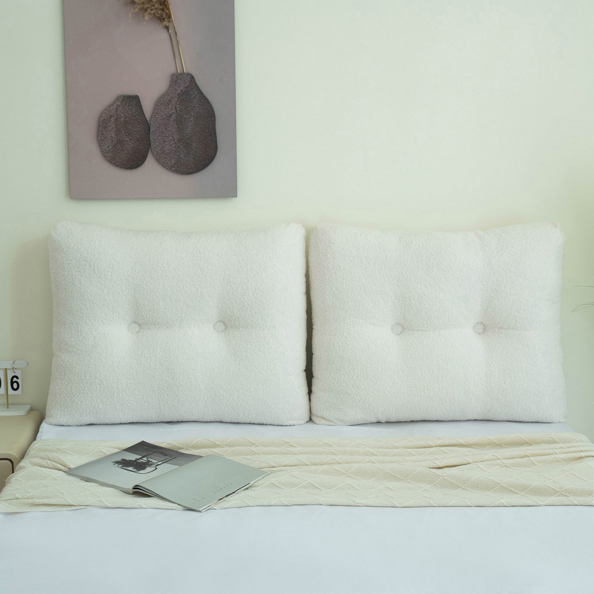 91家纺网 家纺一手货源 找家纺 （总）美达人 2025新款泰迪毛面包组合款靠垫靠背