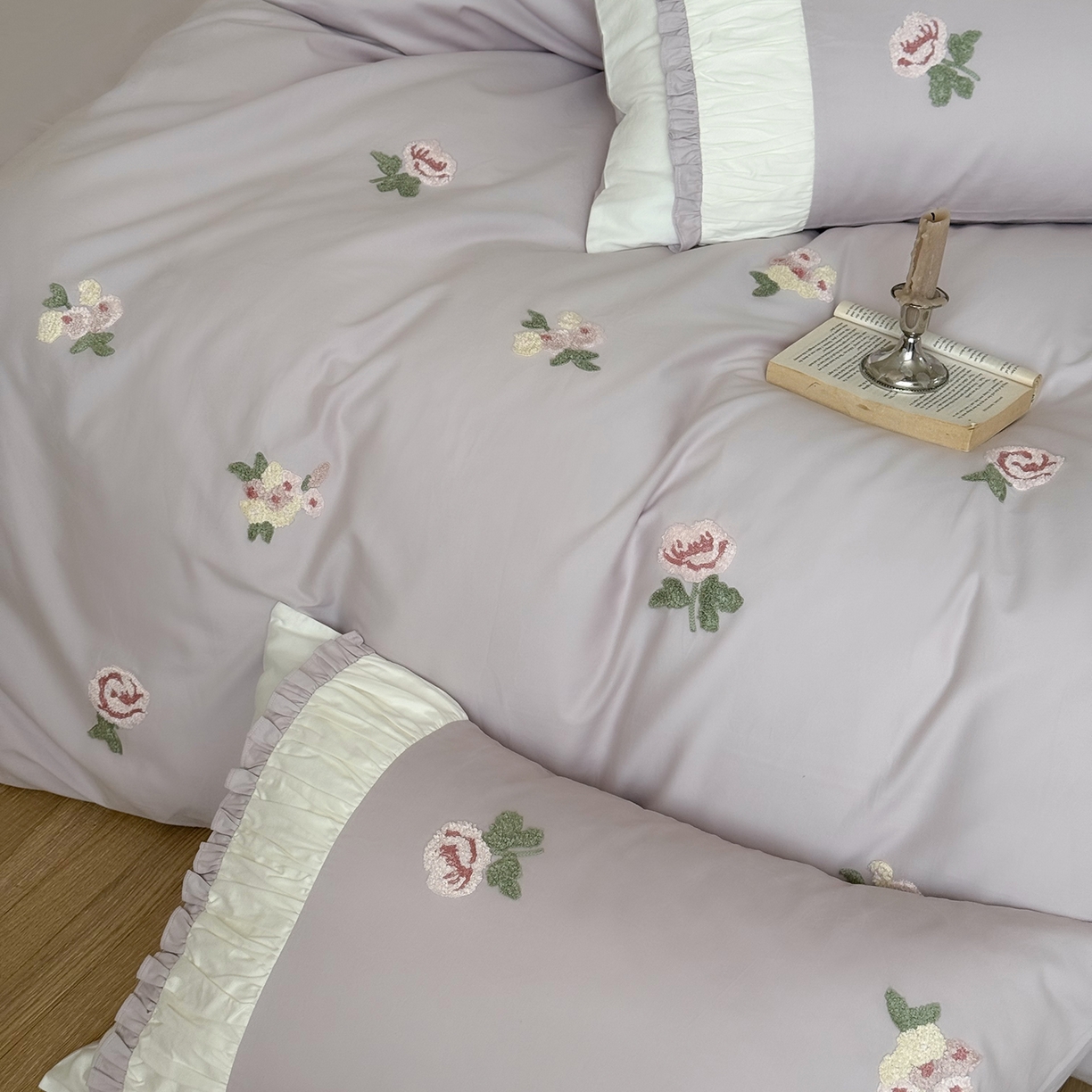 91家纺网 家纺一手货源 找家纺 （总）鹿班家居 2025新款100S全棉纯棉磨毛毛巾绣四件套-彩虹花园（标准会员-20元）