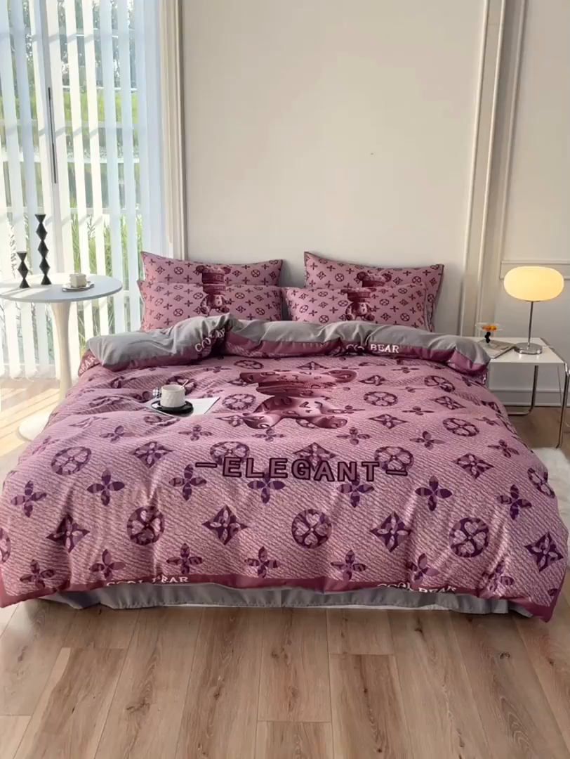 91家纺网 家纺一手货源 找家纺 （总）摩卡（乐趣） 2025秋冬新品网红款水洗棉四季款四件套