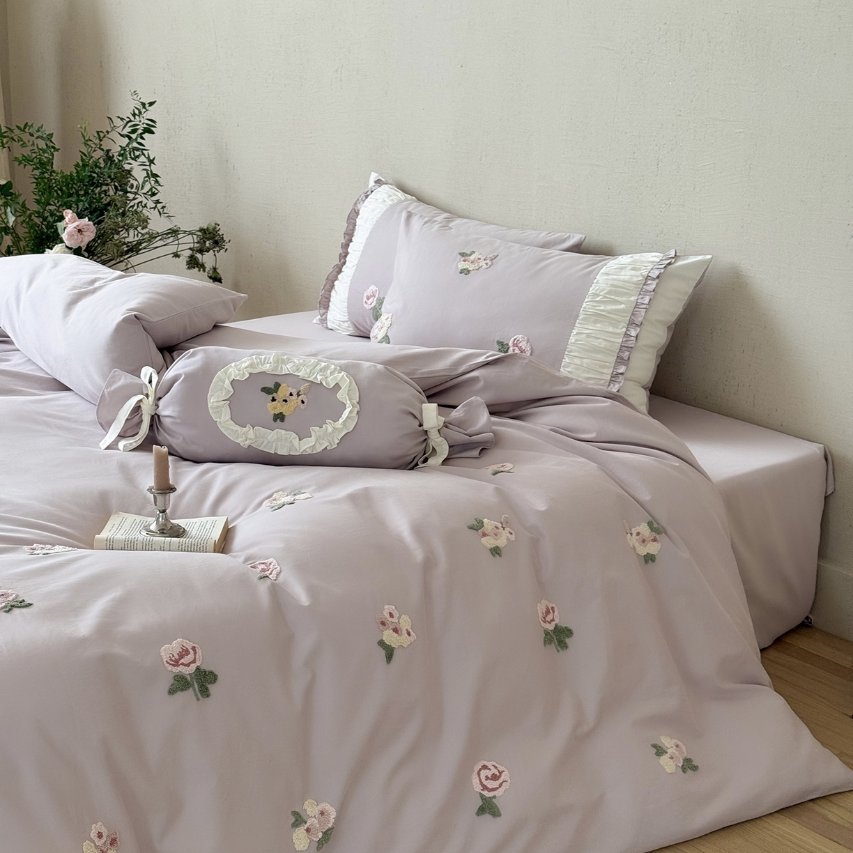 91家纺网 家纺一手货源 找家纺 （总）鹿班家居 2025新款100S全棉纯棉磨毛毛巾绣四件套-彩虹花园（标准会员-20元）