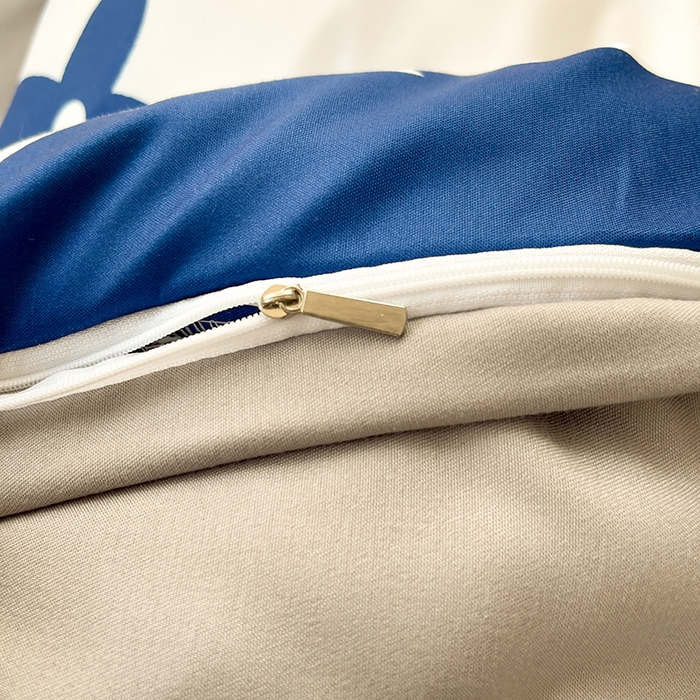 91家纺网 家纺一手货源 找家纺 摩卡（乐趣） 2025秋冬新品网红款水洗棉四季款四件套 公仔蓝