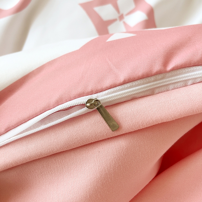 91家纺网 家纺一手货源 找家纺 摩卡（乐趣） 2025秋冬新品网红款水洗棉四季款四件套 太阳花粉