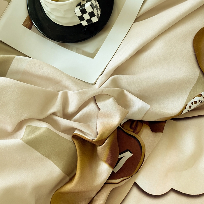 91家纺网 家纺一手货源 找家纺 摩卡（乐趣） 2025秋冬新品网红款水洗棉四季款四件套 天使熊-咖