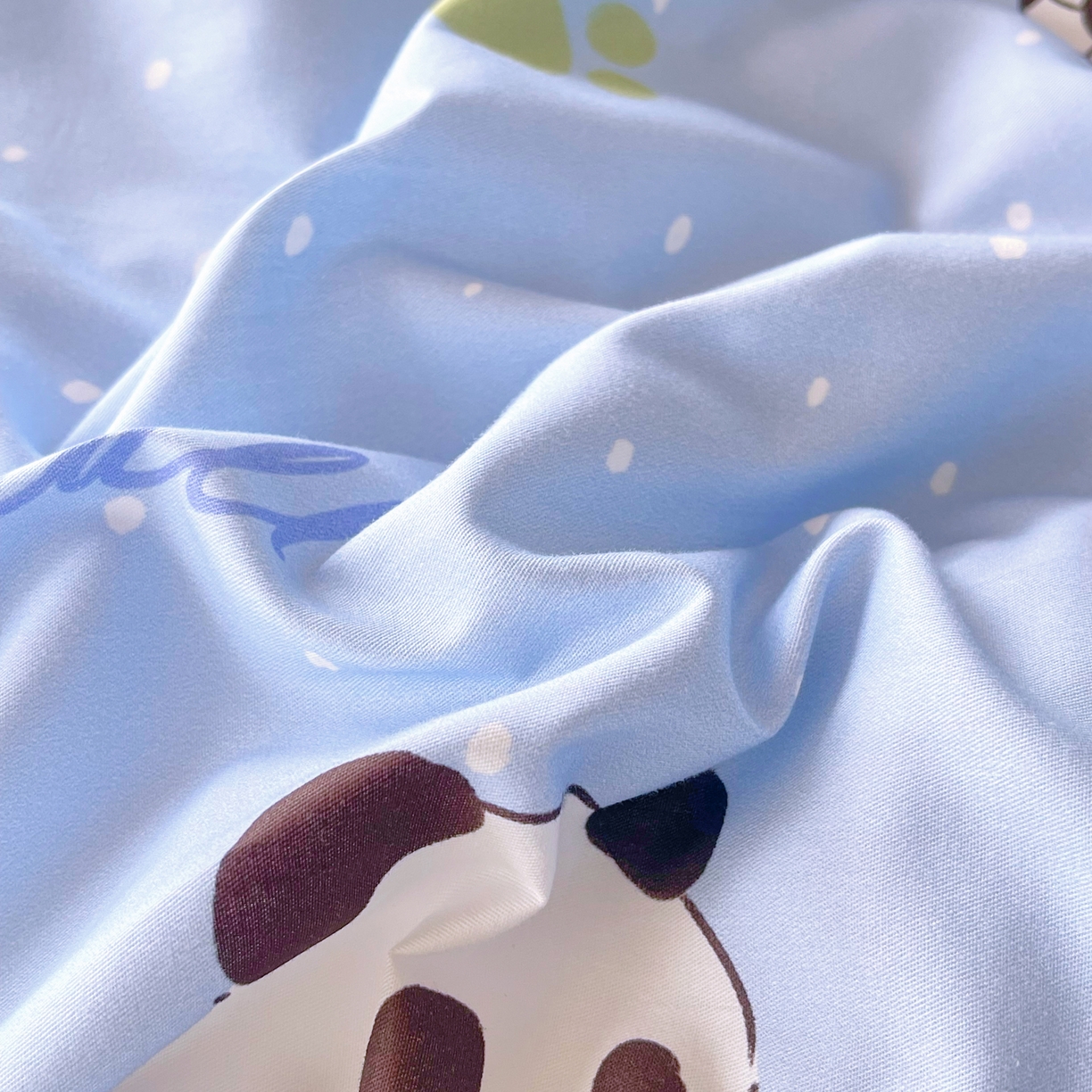 91家纺网 家纺一手货源 找家纺 金鑫汇家纺 2025新款A类全棉纯棉印花学生床单品床笠 床笠单件 足球争霸赛-蓝