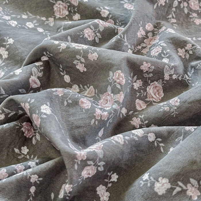 91家纺网 家纺一手货源 找家纺 斯卡诺家纺 2026爆款古法水洗仿棉四件套韩国小布袋五件套（高克重斜纹加厚） 满天星