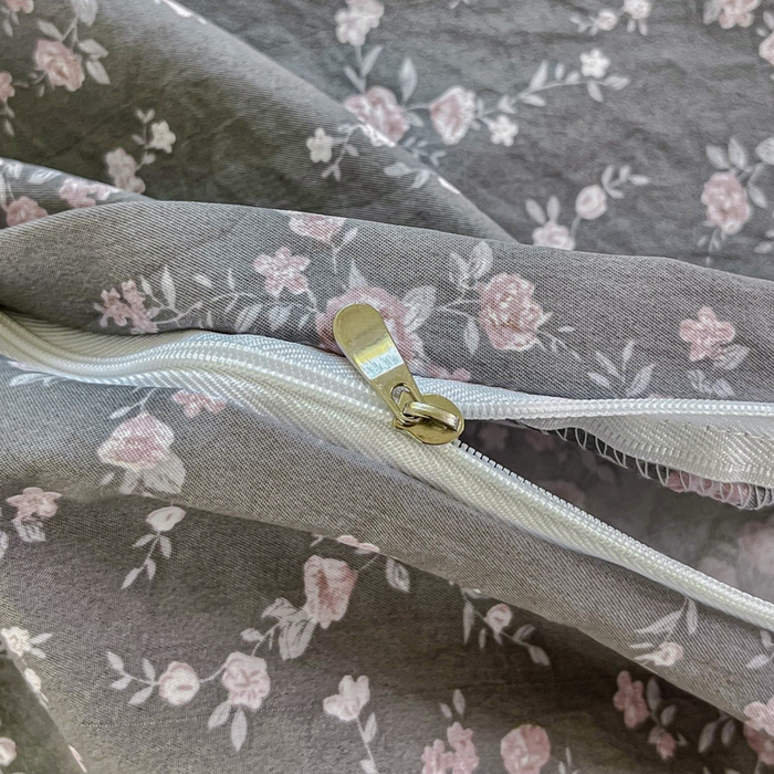 91家纺网 家纺一手货源 找家纺 斯卡诺家纺 2026爆款古法水洗仿棉四件套韩国小布袋五件套（高克重斜纹加厚） 满天星