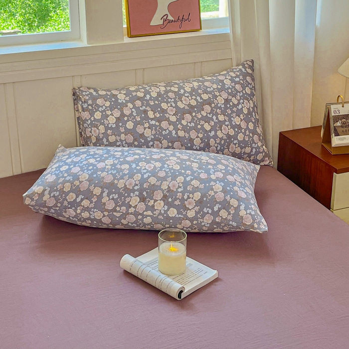 91家纺网 家纺一手货源 找家纺 斯卡诺家纺 2026爆款古法水洗仿棉四件套韩国小布袋五件套（高克重斜纹加厚） 一见倾心