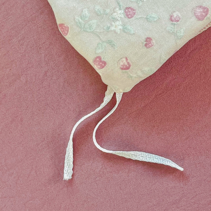 91家纺网 家纺一手货源 找家纺 斯卡诺家纺 2026爆款古法水洗仿棉四件套韩国小布袋五件套（高克重斜纹加厚） 樱桃季