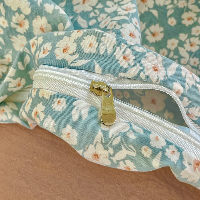 91家纺网 家纺一手货源 找家纺 斯卡诺家纺 2026爆款古法水洗仿棉四件套韩国小布袋五件套（高克重斜纹加厚） 雨沫