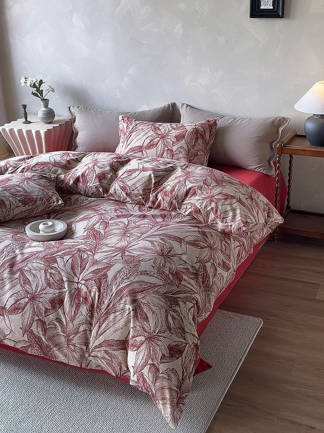 91家纺网 家纺一手货源 找家纺 怡家居 2025新款全棉纯棉加厚印花磨毛四件套 暗香