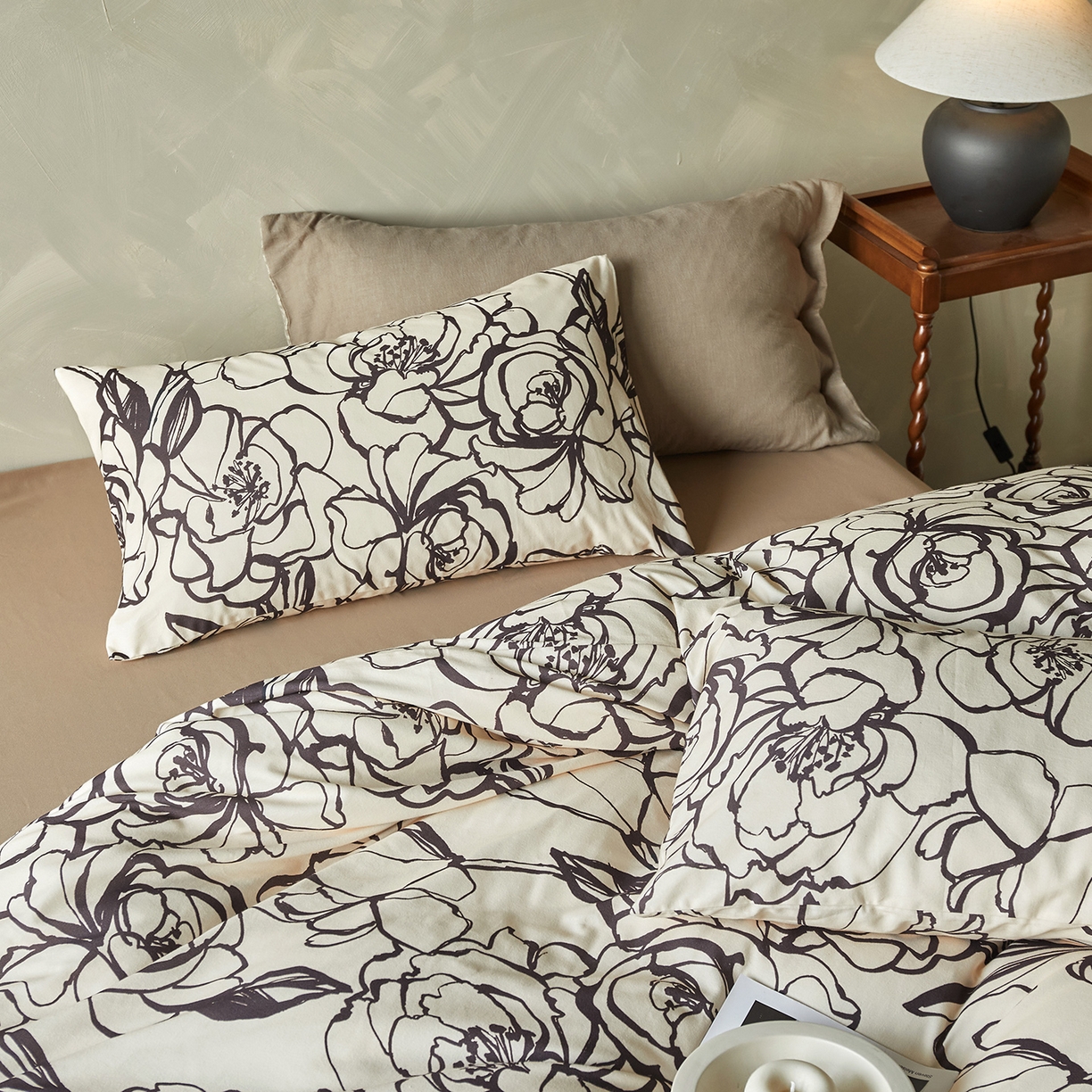 91家纺网 家纺一手货源 找家纺 怡家居 2025新款全棉纯棉加厚印花磨毛四件套 浮生