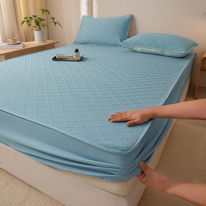 91家纺网 家纺一手货源 找家纺 （总）大元 2025新款A类零压云棉空气层夹棉床笠单品床笠床笠单件