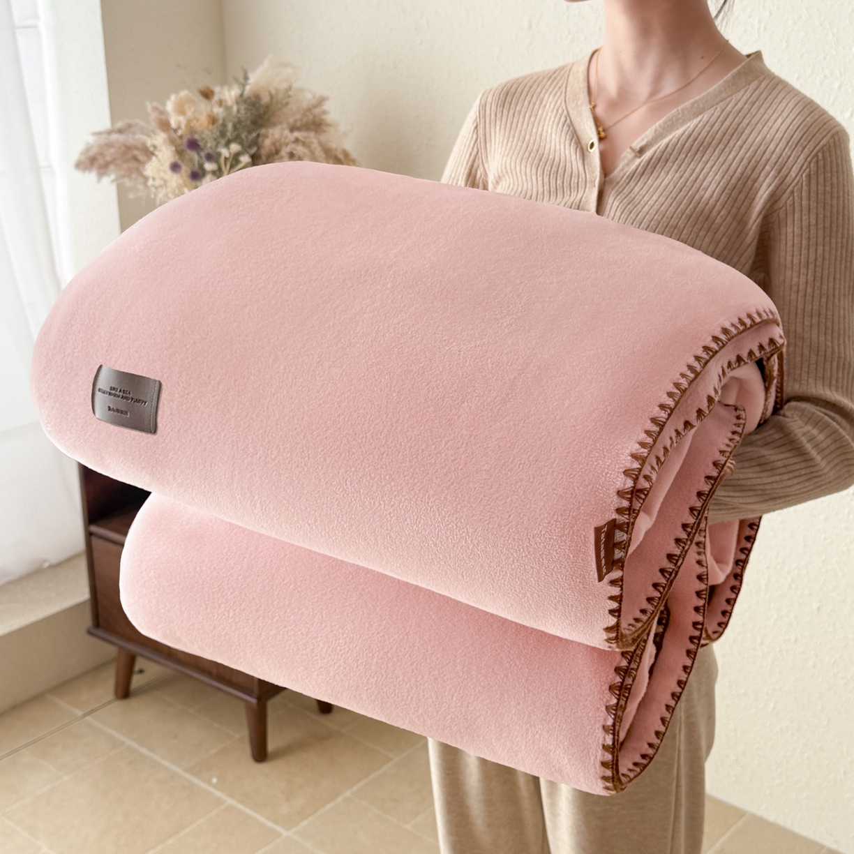 91家纺网 家纺一手货源 找家纺 （总）格真 2025新款双面仿羊绒多功能毯毛毯毯子