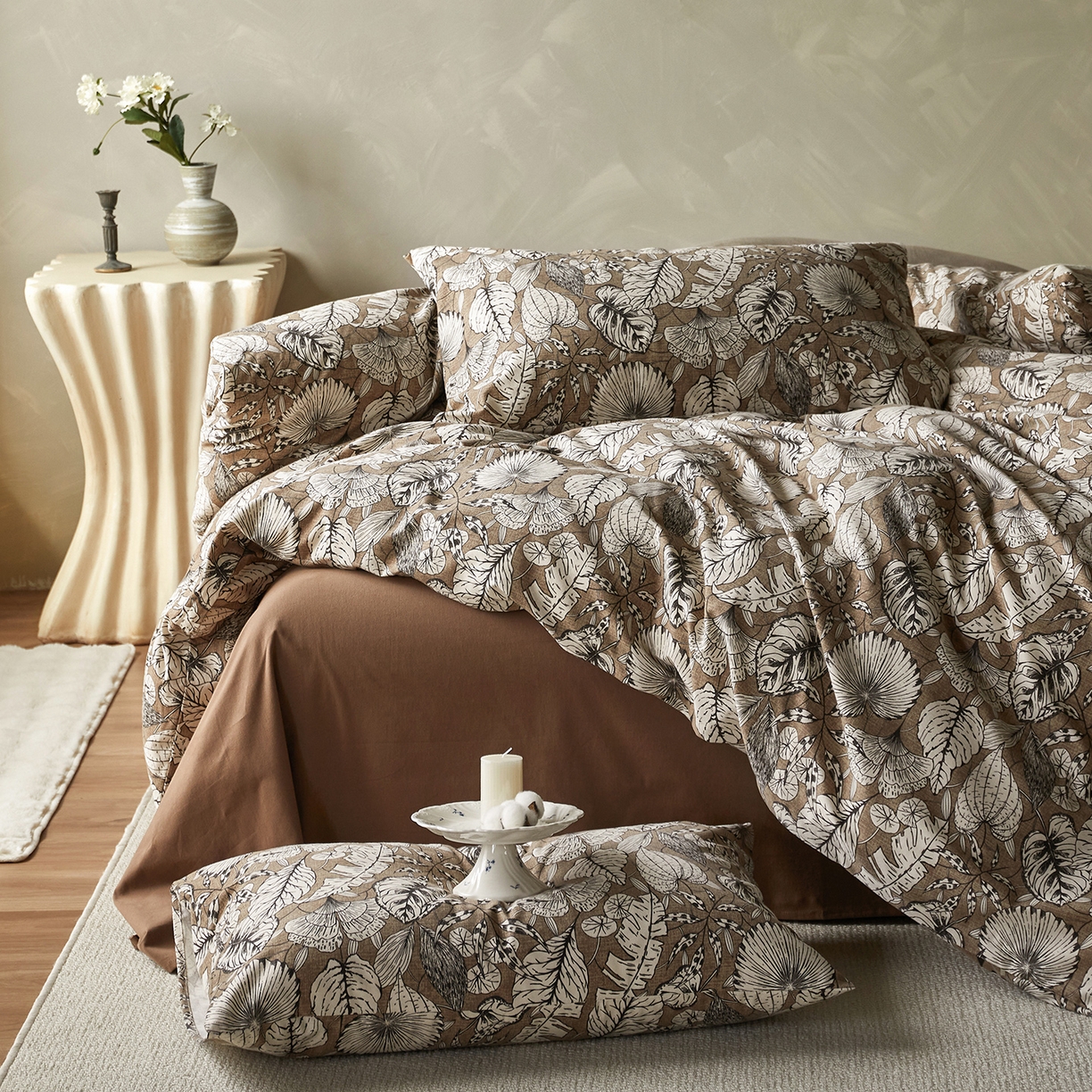 91家纺网 家纺一手货源 找家纺 怡家居 2025新款全棉纯棉加厚印花磨毛四件套 疏影