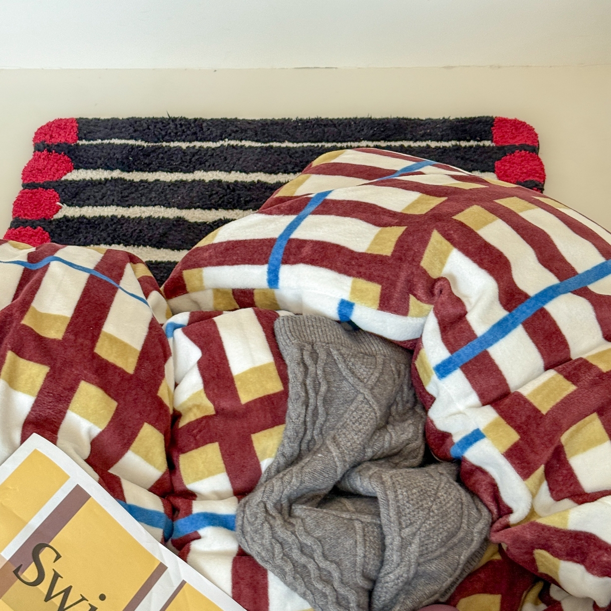 91家纺网 家纺一手货源 找家纺 蜜宿 2025新款全工艺加厚牛奶绒四件套-格纹款 薄荷巧克力