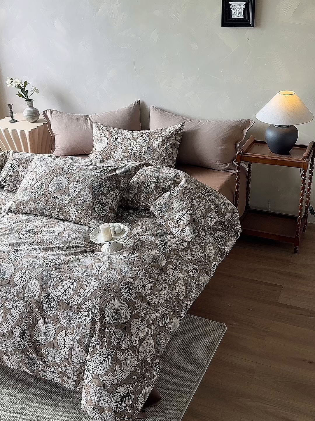 91家纺网 家纺一手货源 找家纺 怡家居 2025新款全棉纯棉加厚印花磨毛四件套 疏影