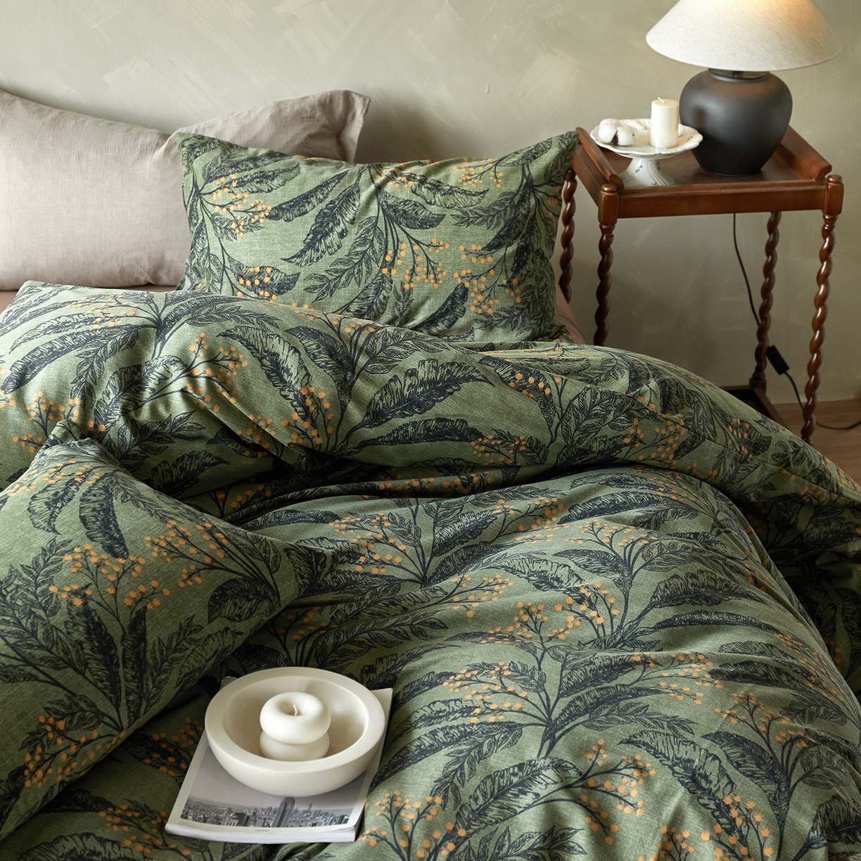 91家纺网 家纺一手货源 找家纺 怡家居 2025新款全棉纯棉加厚印花磨毛四件套 霜序