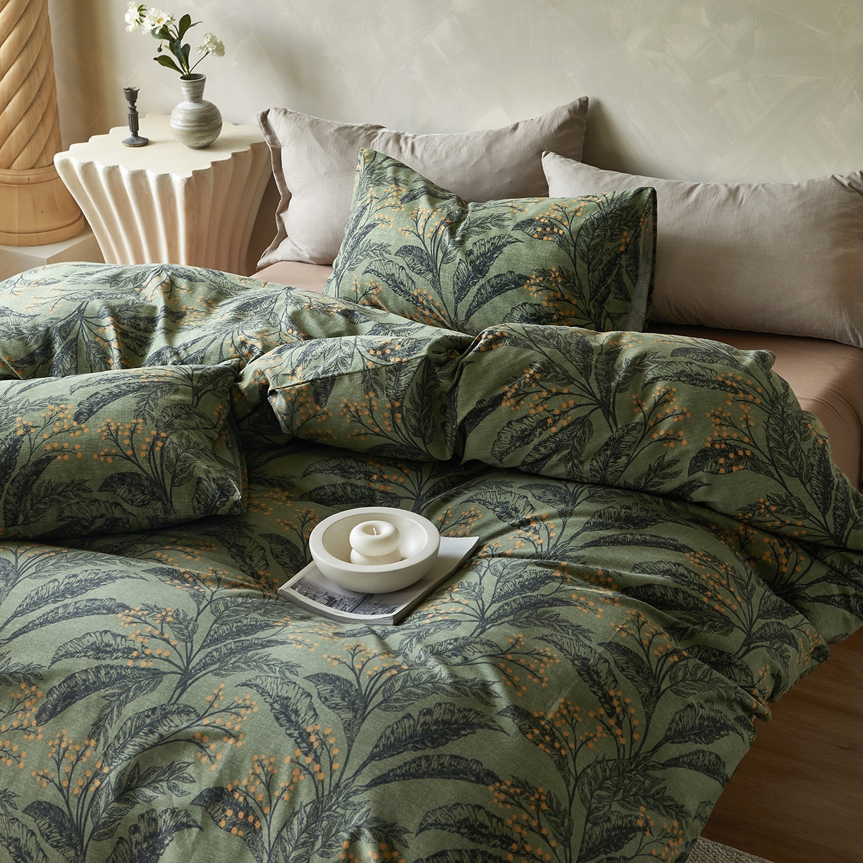 91家纺网 家纺一手货源 找家纺 怡家居 2025新款全棉纯棉加厚印花磨毛四件套 霜序