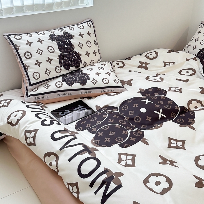 91家纺网 家纺一手货源 找家纺 （总）摩卡（乐趣） 2025新款现代简约网红款四季棉四件套