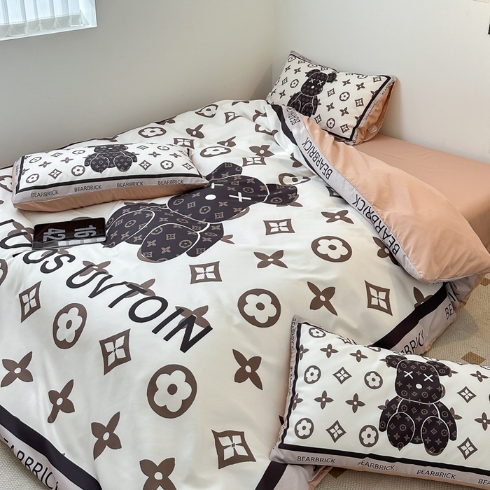 91家纺网 家纺一手货源 找家纺 （总）摩卡（乐趣） 2025新款现代简约网红款四季棉四件套