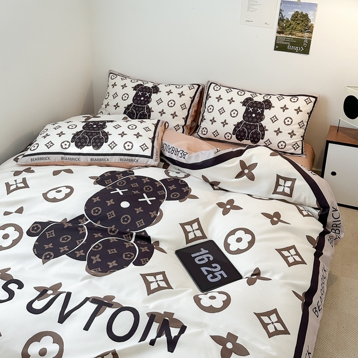 91家纺网 家纺一手货源 找家纺 （总）摩卡（乐趣） 2025新款现代简约网红款四季棉四件套