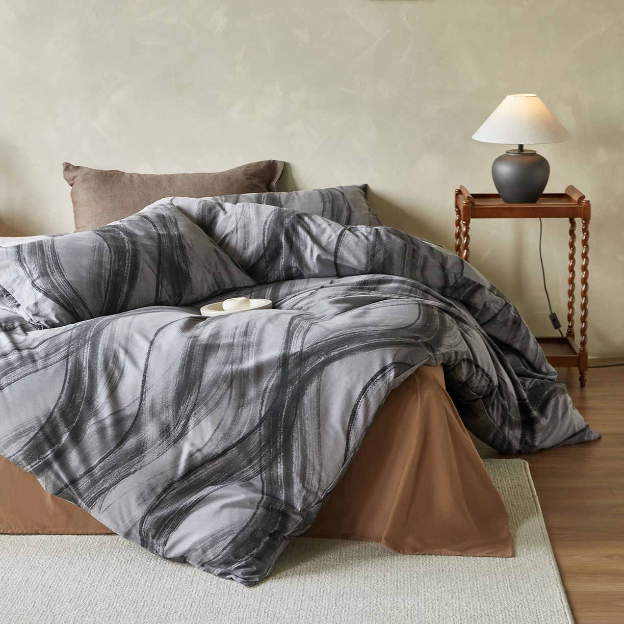 91家纺网 家纺一手货源 找家纺 怡家居 2025新款全棉纯棉加厚印花磨毛四件套 昔年