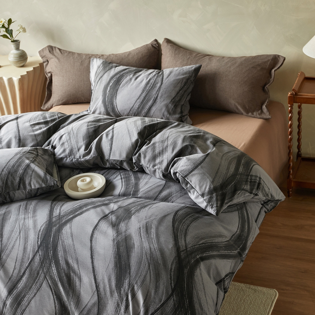 91家纺网 家纺一手货源 找家纺 怡家居 2025新款全棉纯棉加厚印花磨毛四件套 昔年