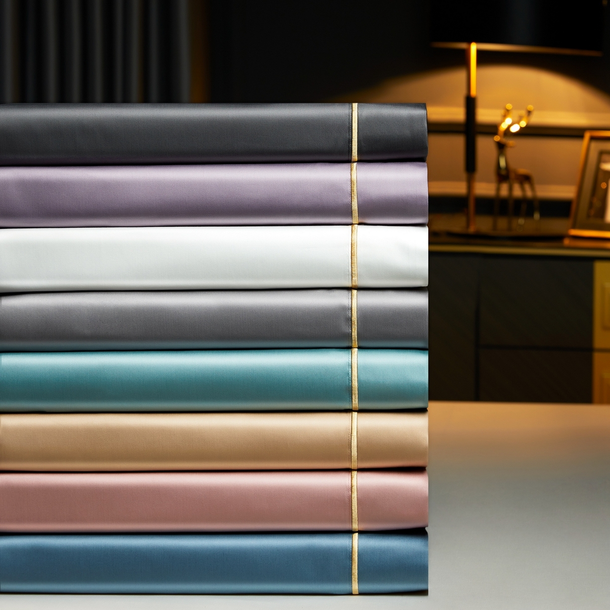 91家纺网 家纺一手货源 找家纺 （总）米多多 2025新款CR天雪工艺100支长绒棉纯棉刺绣宽边四件套