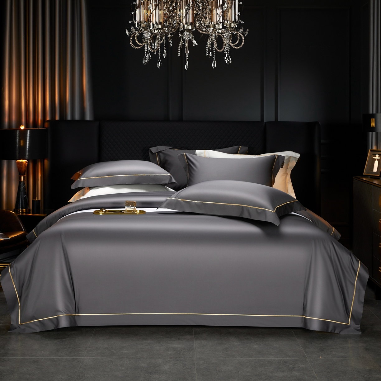 91家纺网 家纺一手货源 找家纺 （总）米多多 2025新款CR天雪工艺100支长绒棉纯棉刺绣宽边四件套