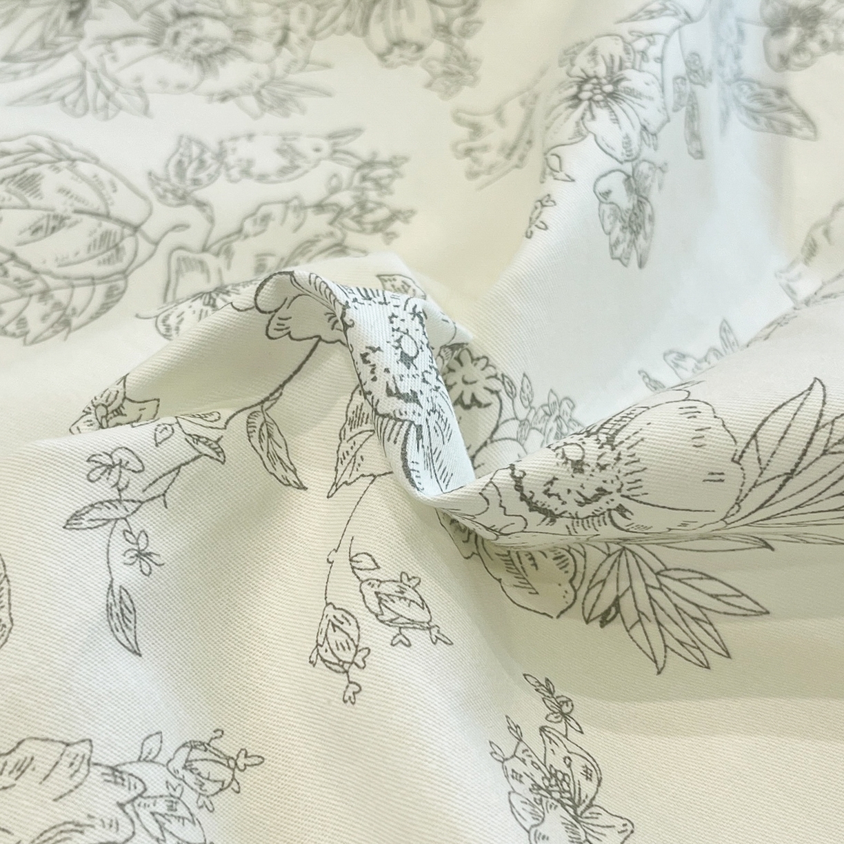 91家纺网 家纺一手货源 找家纺 花海 2025年秋冬色系 复古小碎花 韩式碎花小清新碎花全棉纯棉四件套40支13372 如梦 咖