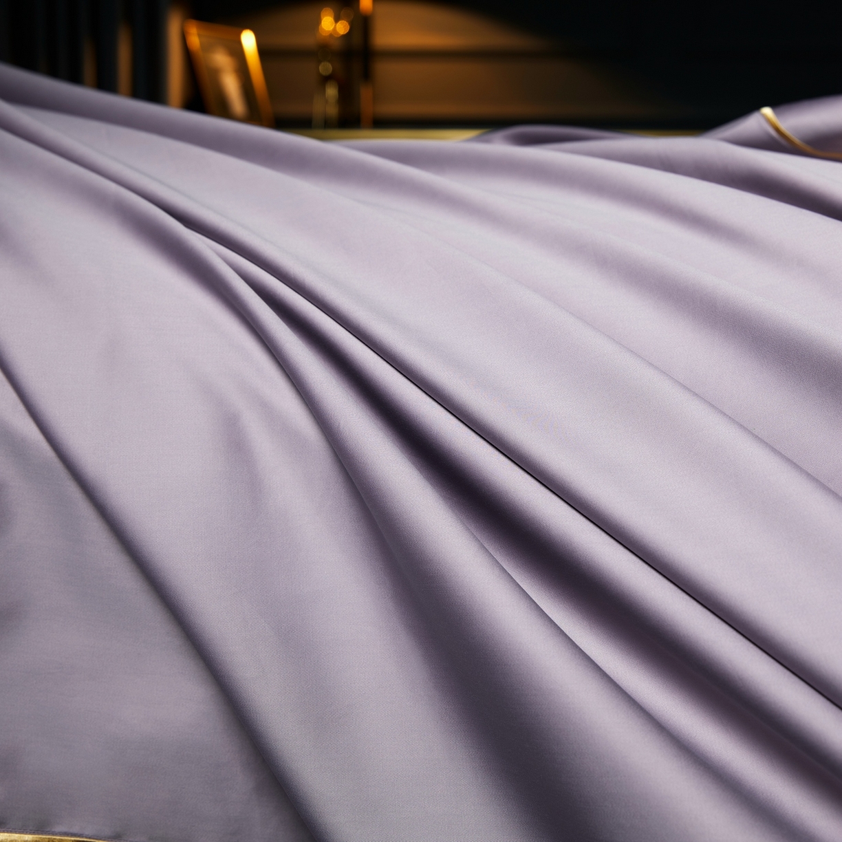 91家纺网 家纺一手货源 找家纺 米多多 2025新款CR天雪工艺100支长绒棉纯棉刺绣宽边四件套 灵境紫