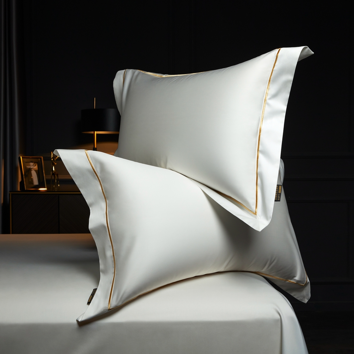 91家纺网 家纺一手货源 找家纺 米多多 2025新款CR天雪工艺100支长绒棉纯棉刺绣宽边四件套 意境白