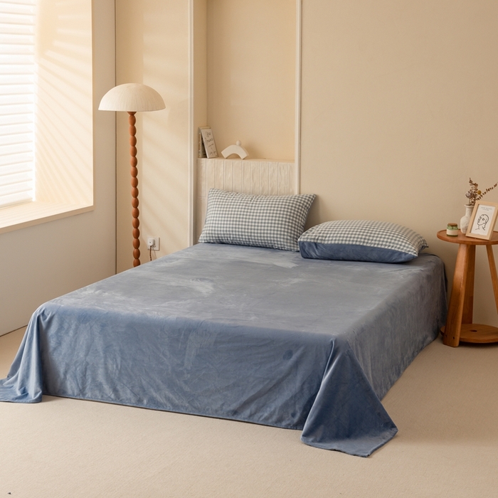 91家纺网 家纺一手货源 找家纺 （总）雯雨家纺 全棉纯棉加牛奶绒宝宝绒一面棉一面绒四件套