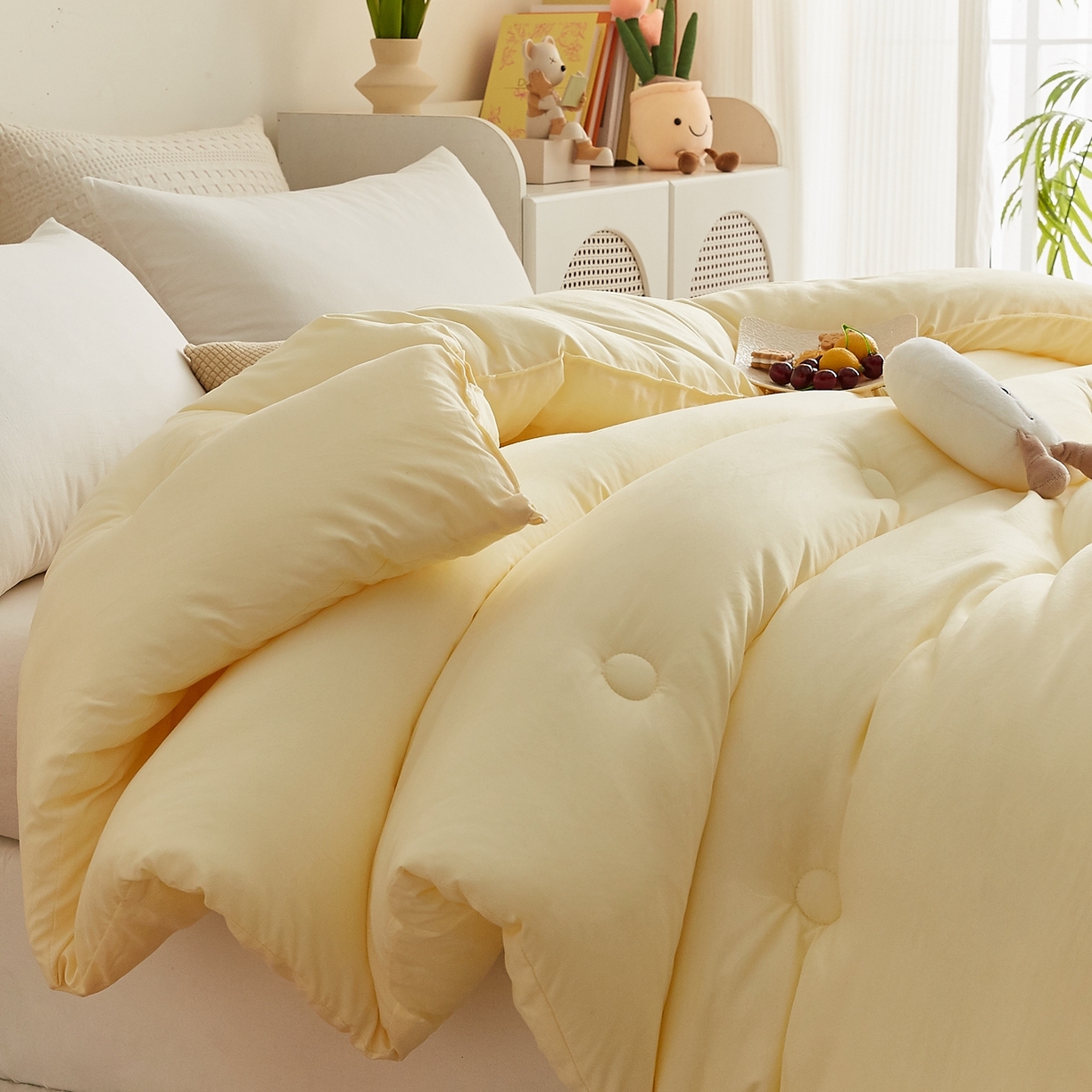 91家纺网 家纺一手货源 找家纺 （总）品乐家纺 2025新款A类云朵棉熊猫宝贝冬被被子被芯