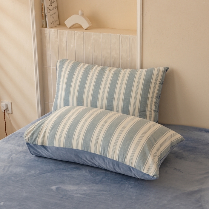 91家纺网 家纺一手货源 找家纺 雯雨家纺 全棉纯棉加牛奶绒宝宝绒一面棉一面绒四件套 棉绒-布莱格