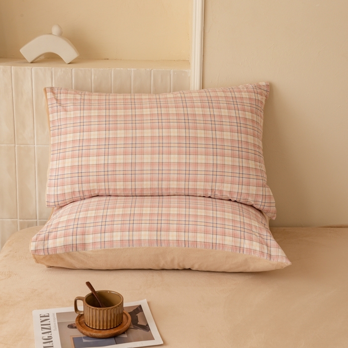 91家纺网 家纺一手货源 找家纺 雯雨家纺 全棉纯棉加牛奶绒宝宝绒一面棉一面绒四件套 棉绒-凯利咖