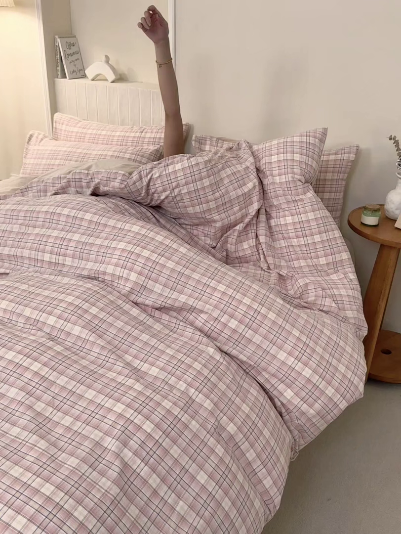 91家纺网 家纺一手货源 找家纺 雯雨家纺 全棉纯棉加牛奶绒宝宝绒一面棉一面绒四件套 棉绒-凯利咖