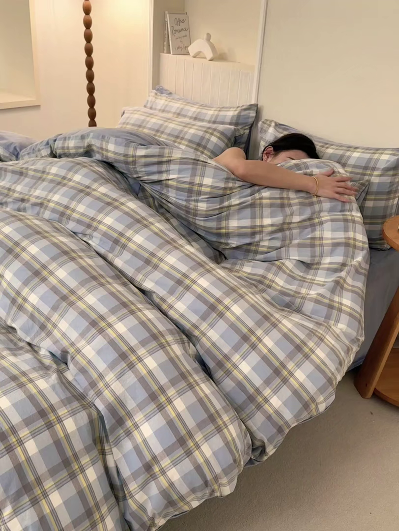 91家纺网 家纺一手货源 找家纺 雯雨家纺 全棉纯棉加牛奶绒宝宝绒一面棉一面绒四件套 棉绒-莫尼兰