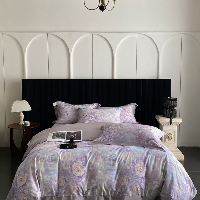 91家纺网 家纺一手货源 找家纺 （总）南泉坊 2025新款长绒棉纯棉丝光工艺数码印花四件套