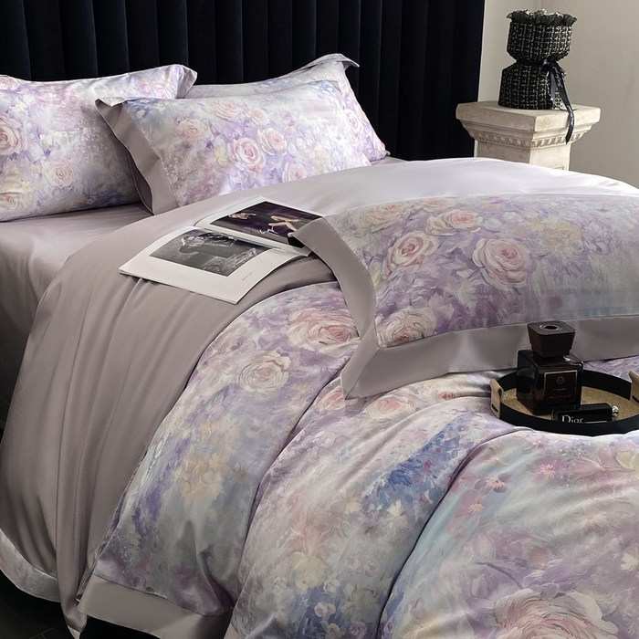 91家纺网 家纺一手货源 找家纺 （总）南泉坊 2025新款长绒棉纯棉丝光工艺数码印花四件套