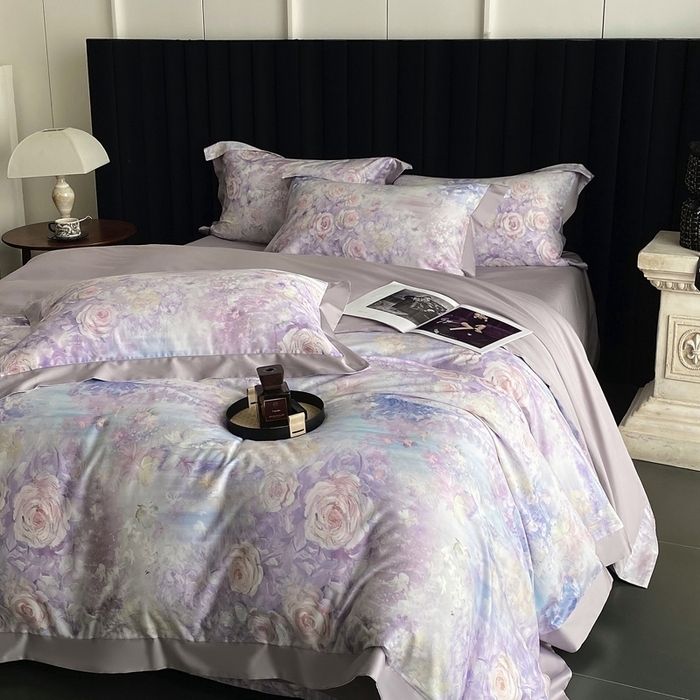 91家纺网 家纺一手货源 找家纺 （总）南泉坊 2025新款长绒棉纯棉丝光工艺数码印花四件套