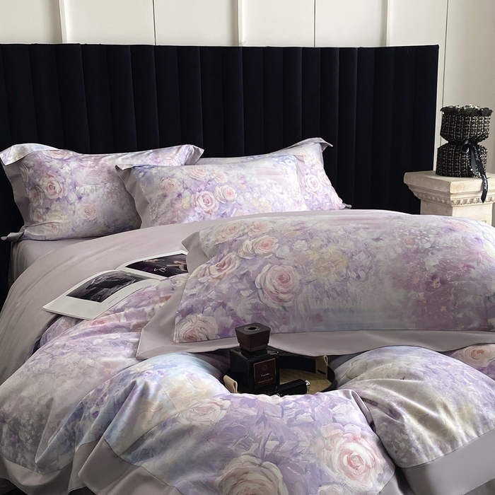 91家纺网 家纺一手货源 找家纺 （总）南泉坊 2025新款长绒棉纯棉丝光工艺数码印花四件套