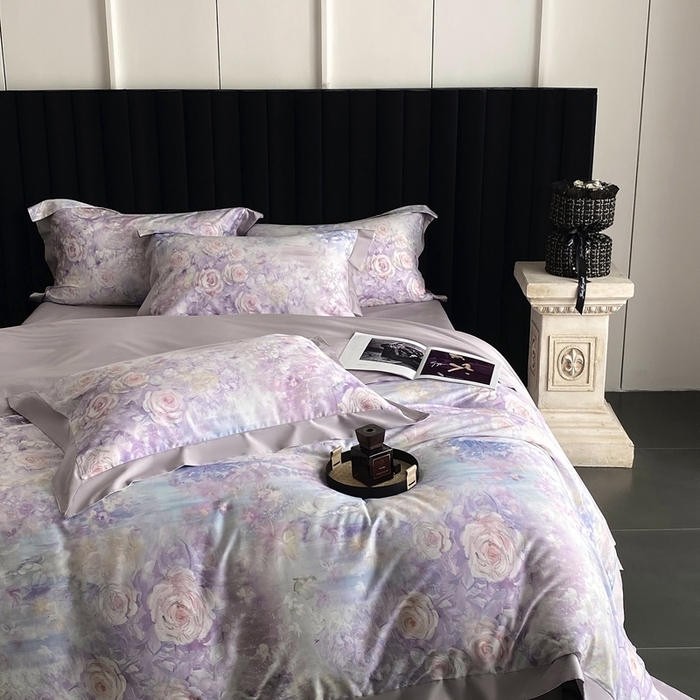 91家纺网 家纺一手货源 找家纺 （总）南泉坊 2025新款长绒棉纯棉丝光工艺数码印花四件套