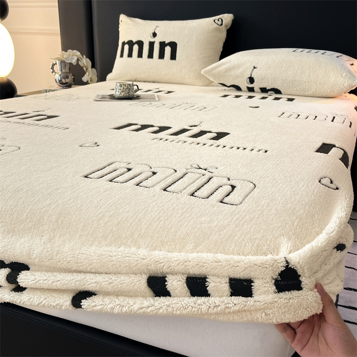 91家纺网 家纺一手货源 找家纺 （总）源舍家纺 2025新款阳离子min系列舒棉绒提花床笠