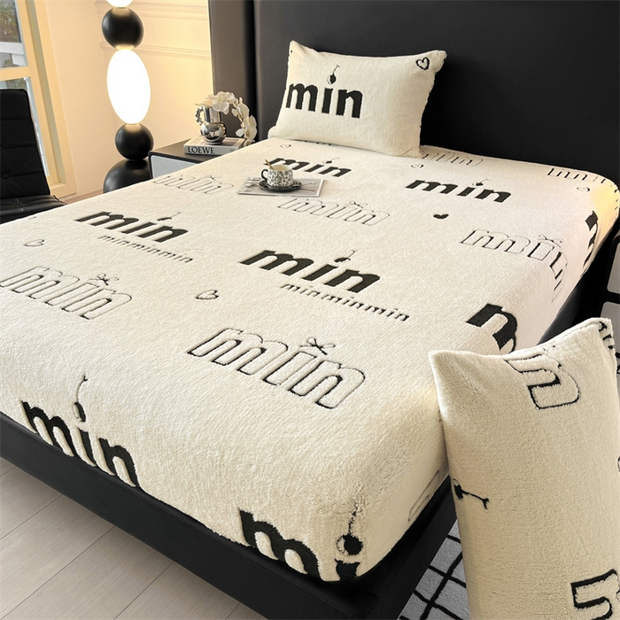 91家纺网 家纺一手货源 找家纺 （总）源舍家纺 2025新款阳离子min系列舒棉绒提花床笠