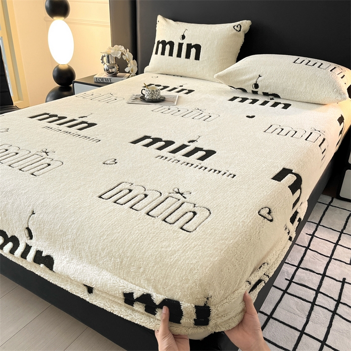 91家纺网 家纺一手货源 找家纺 （总）源舍家纺 2025新款阳离子min系列舒棉绒提花床笠