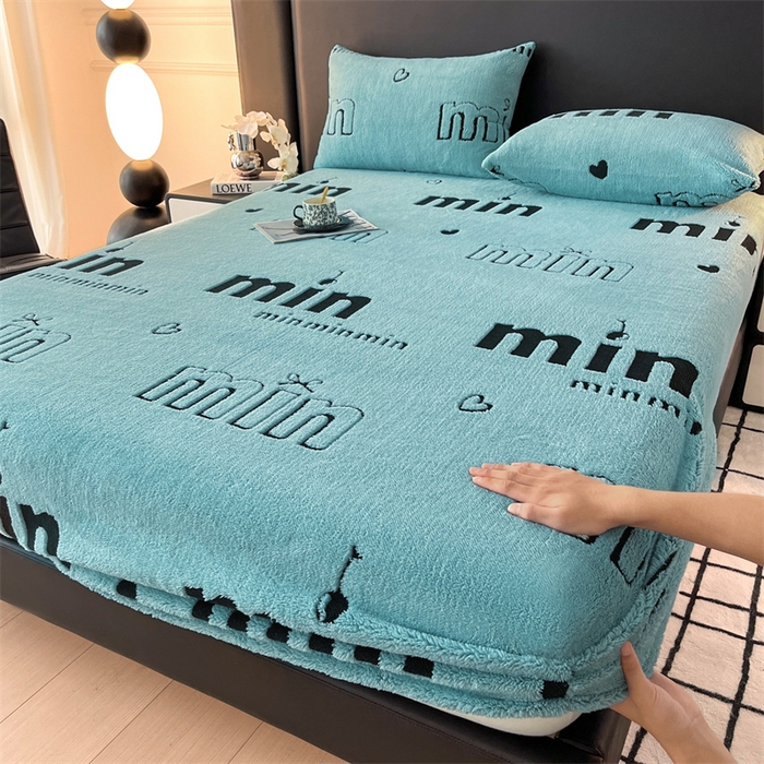 91家纺网 家纺一手货源 找家纺 （总）源舍家纺 2025新款阳离子min系列舒棉绒提花床笠