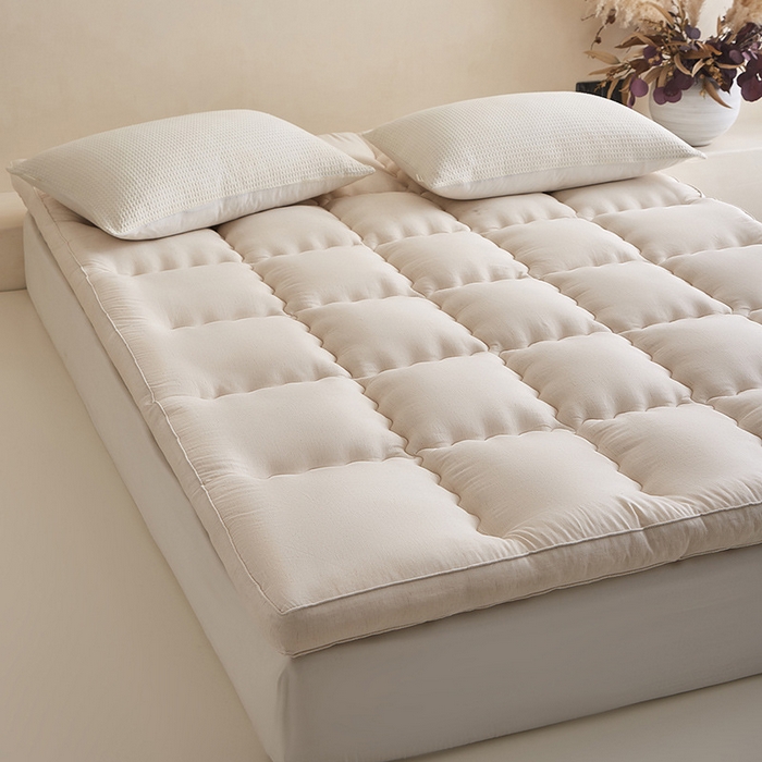 91家纺网 家纺一手货源 找家纺 （总）良品汇馆 2025新款【棉麻纤维大豆床垫】棉麻床垫良品大豆纤维柔软加厚保暖民宿舍学生床褥秋冬款